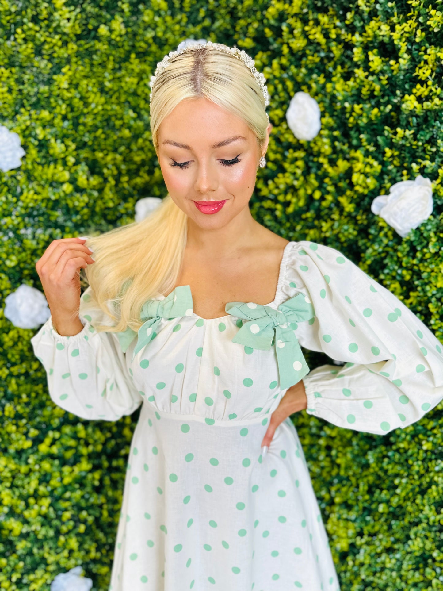 Priscilla Bow Detail Dress