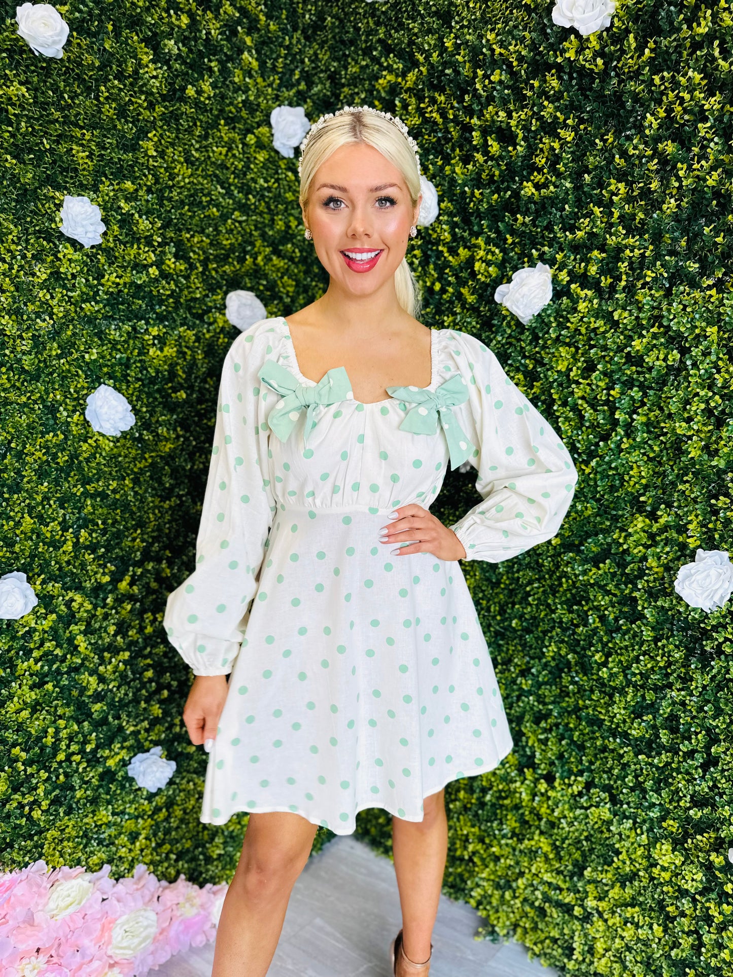 Priscilla Bow Detail Dress