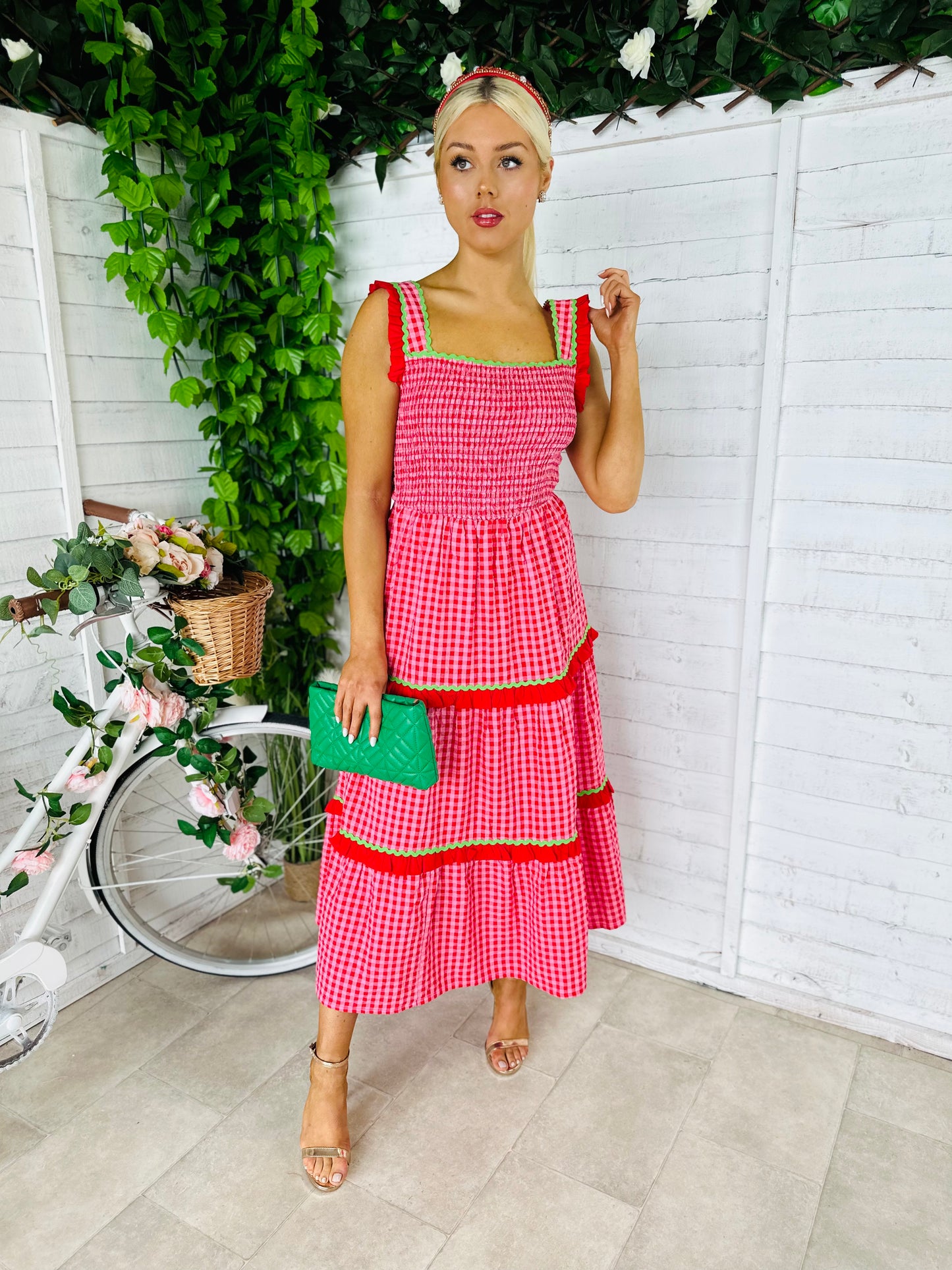 Filippa Gingham Midaxi Dress