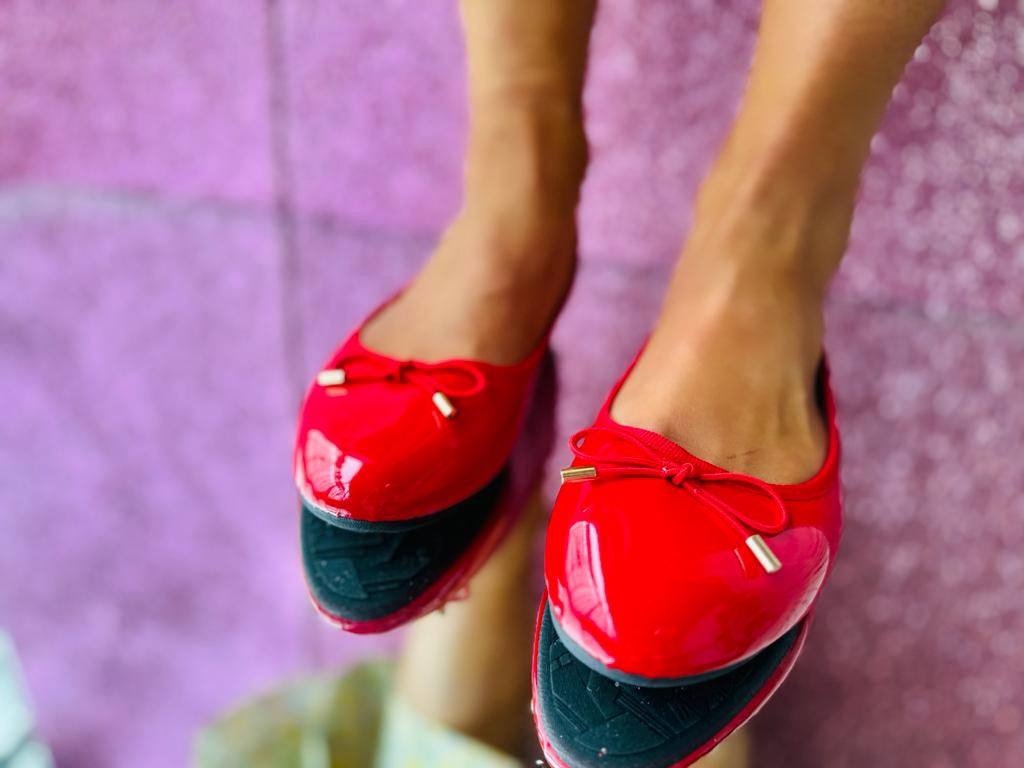 Stevie Ballet Pumps Red