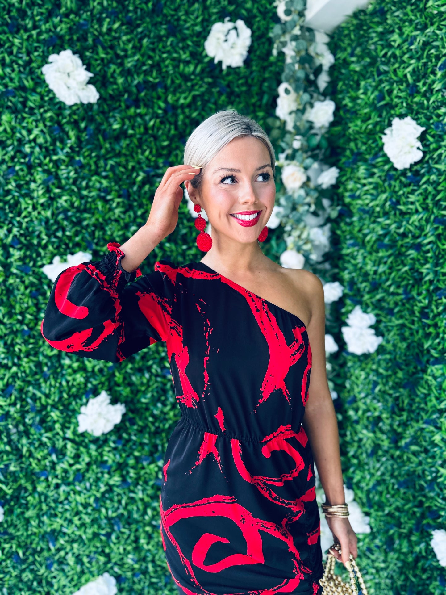 Azton Mini Dress Red / Black