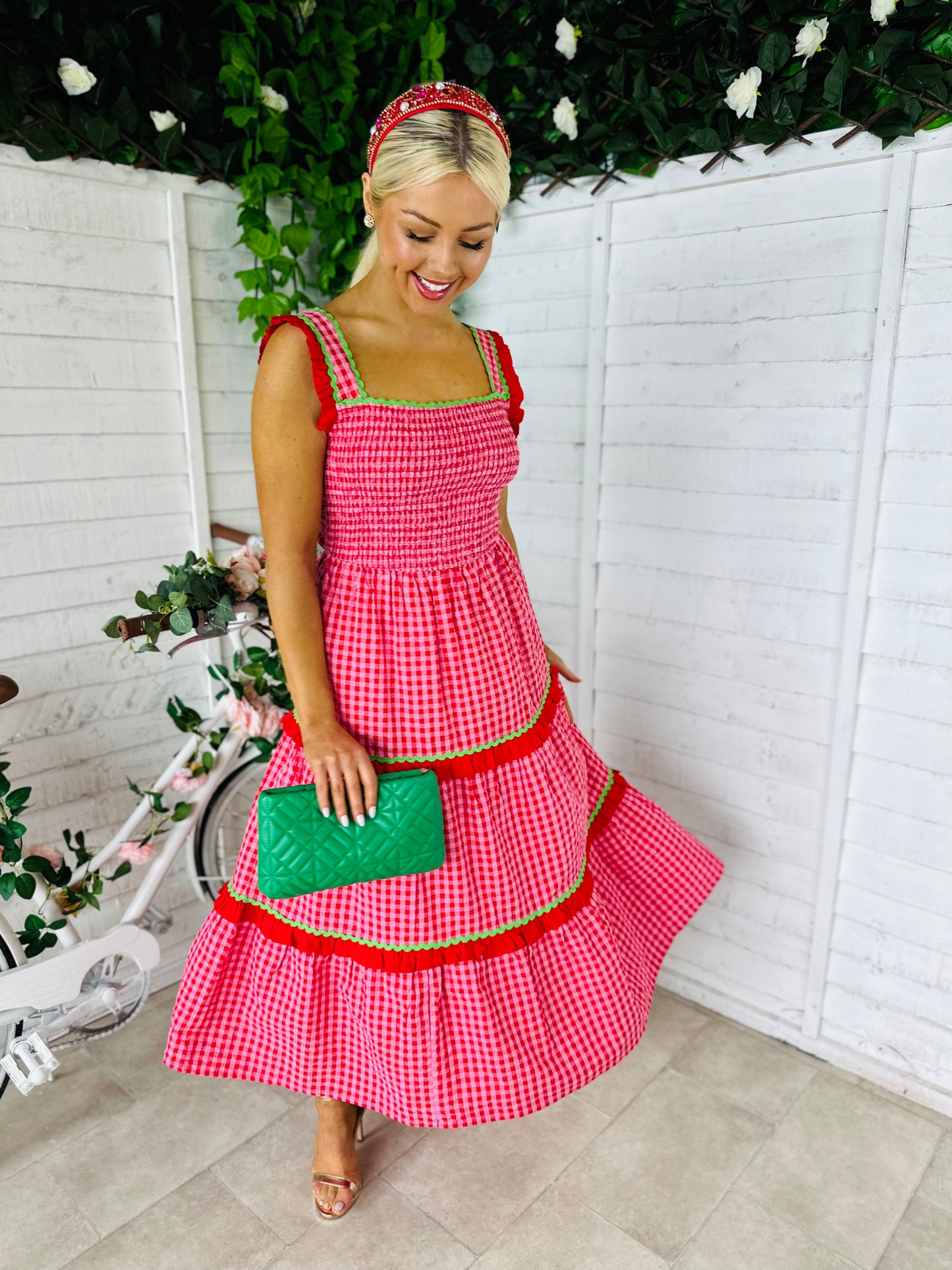 Filippa Gingham Midaxi Dress