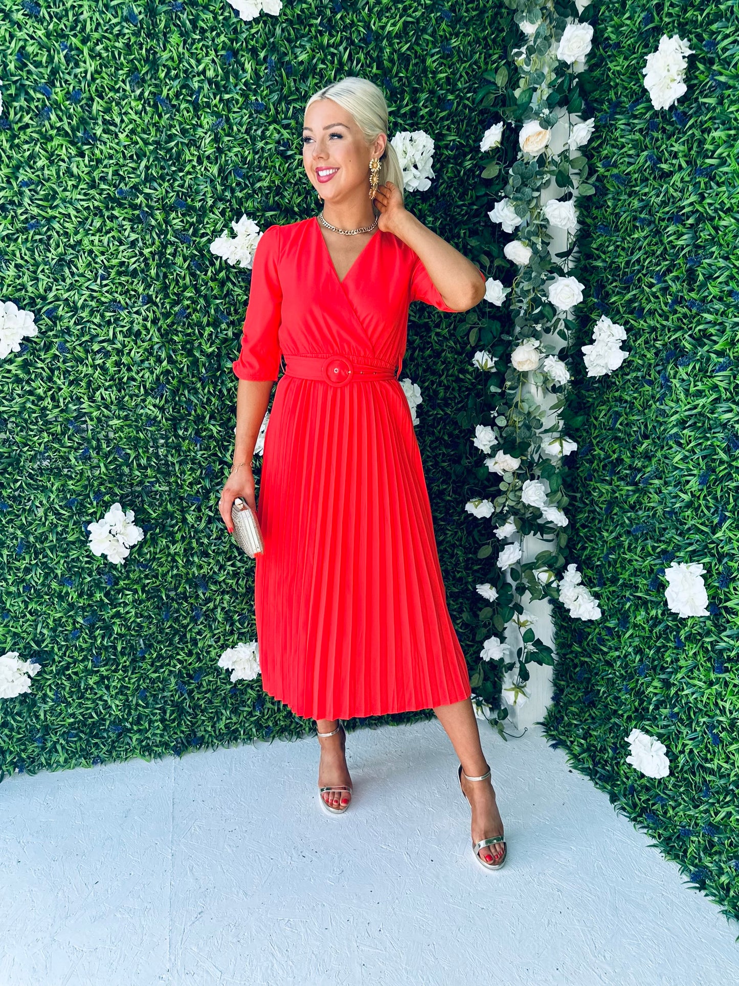Wendy Midi Dress Orange