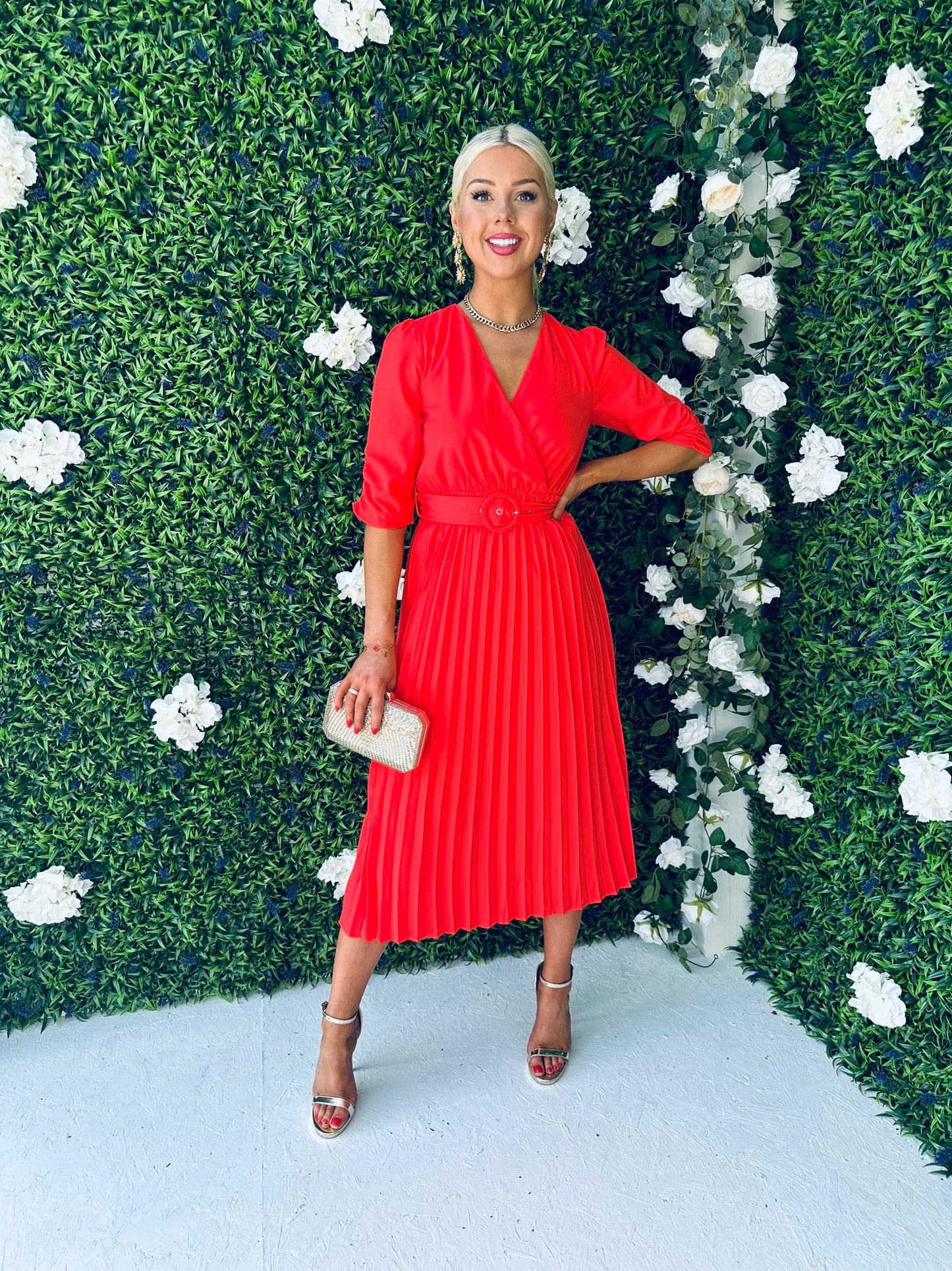 Wendy Midi Dress Orange