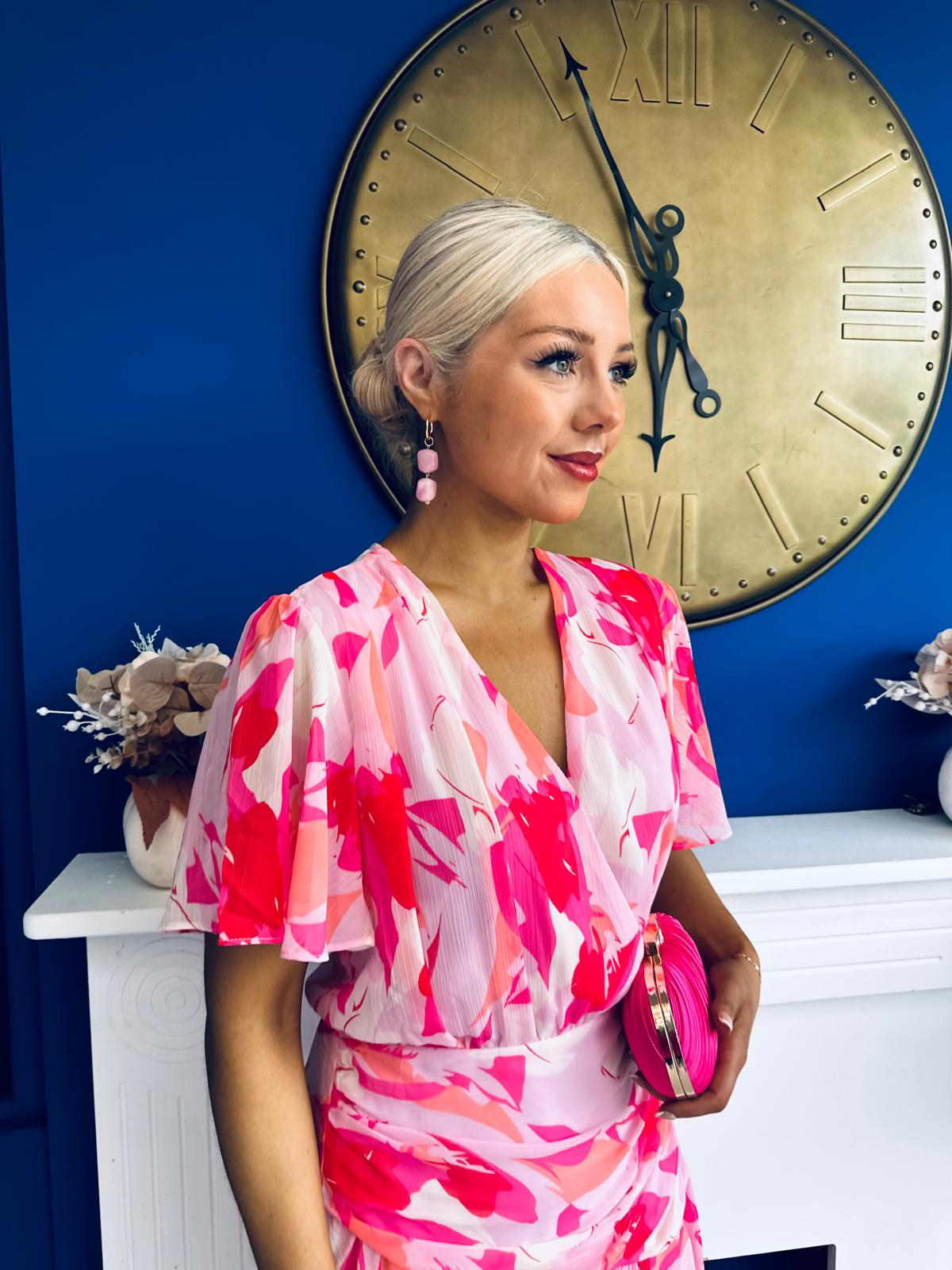 Vinni Drop Earrings Pink