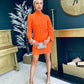 Bree Crochet Mini Dress Orange