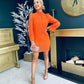 Bree Crochet Mini Dress Orange