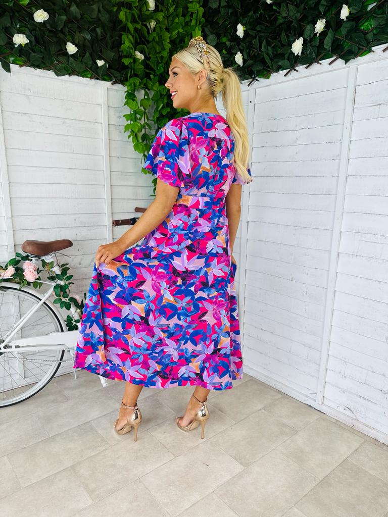 Fawn Maxi Dress Print Purple