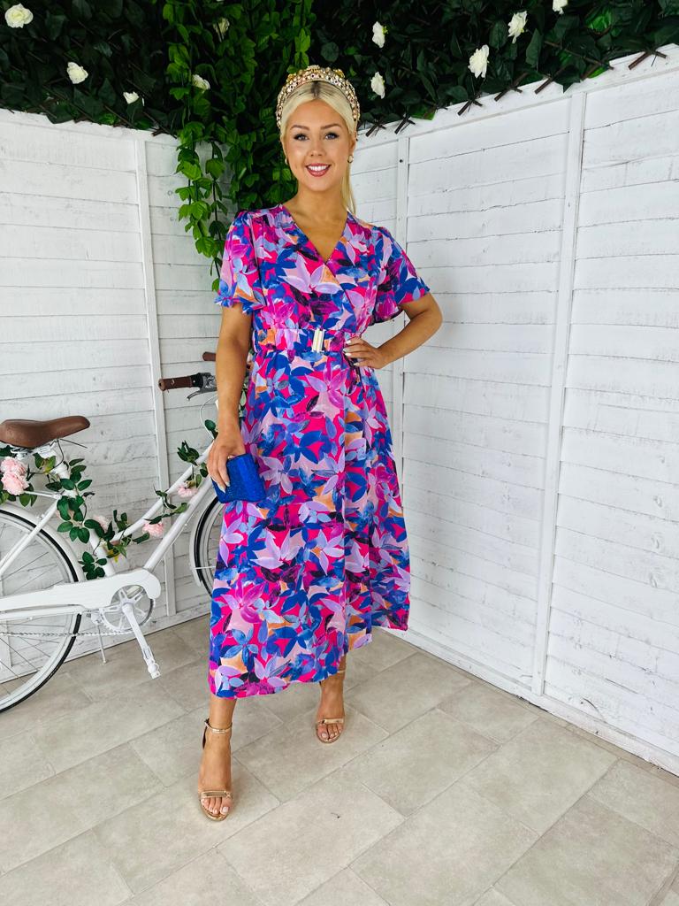 Fawn Maxi Dress Print Purple