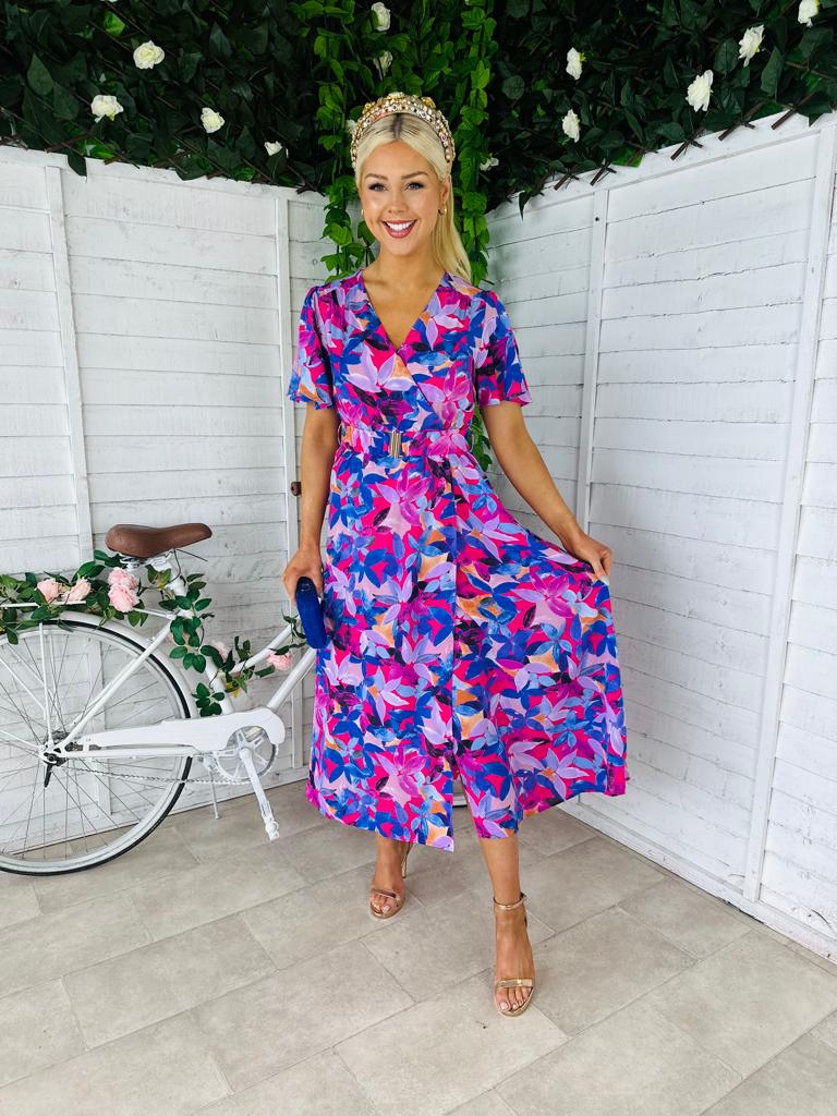 Fawn Maxi Dress Print Purple