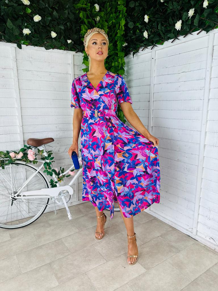 Fawn Maxi Dress Print Purple