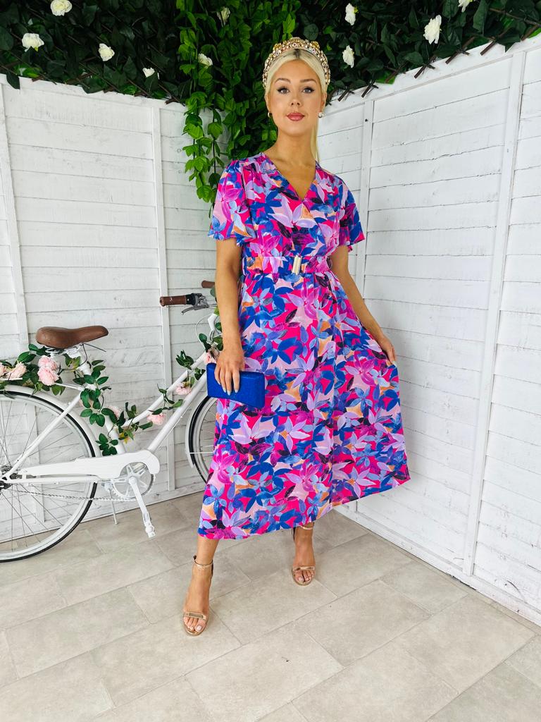 Fawn Maxi Dress Print Purple