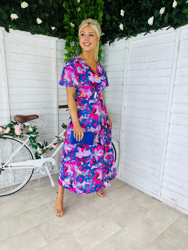 Fawn Maxi Dress Print Purple