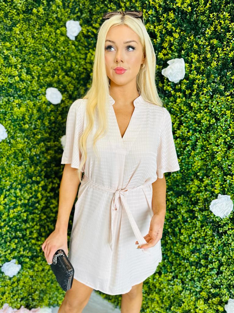 Julie Mini Dress Beige