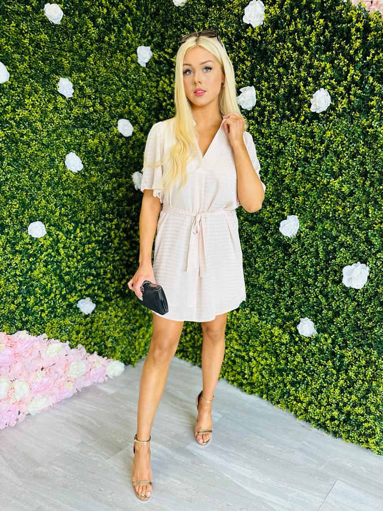 Julie Mini Dress Beige
