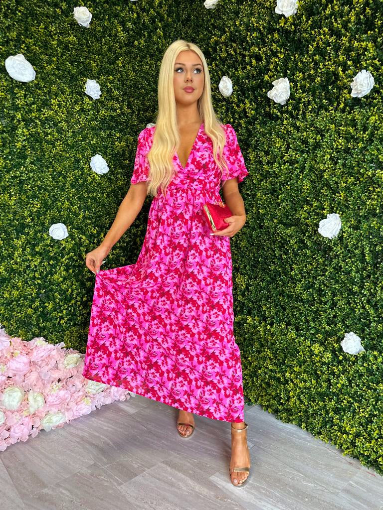 Yvette Midaxi Dress Pink