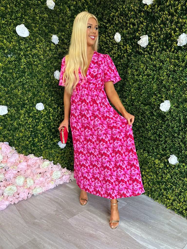 Yvette Midaxi Dress Pink