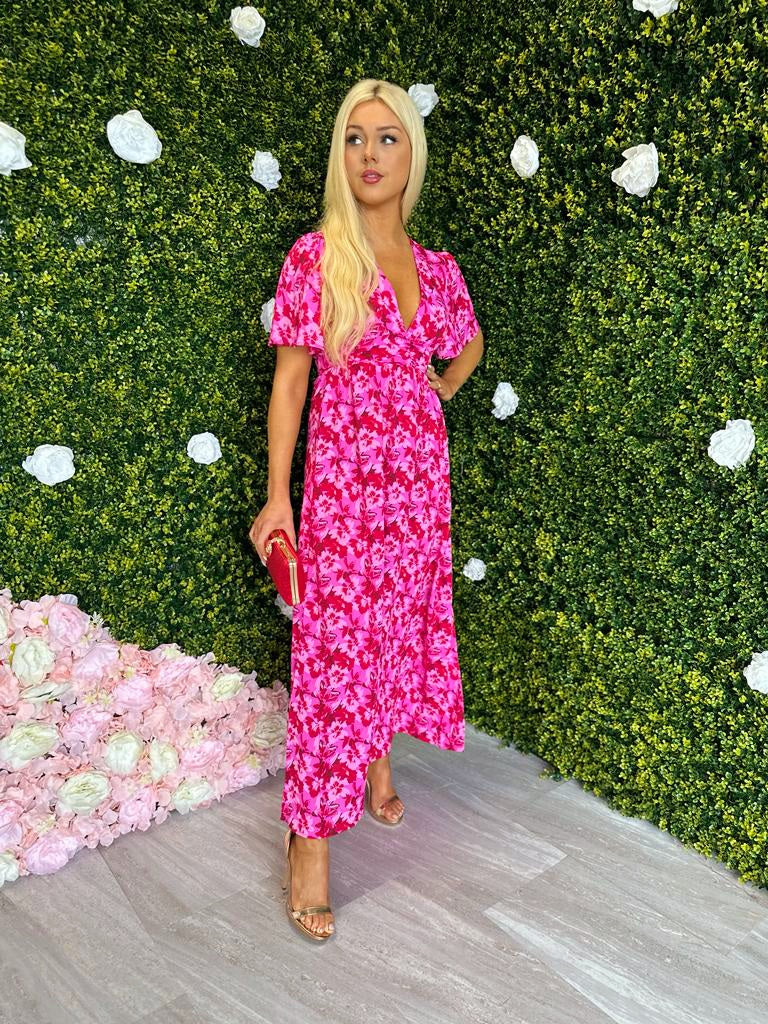 Yvette Midaxi Dress Pink