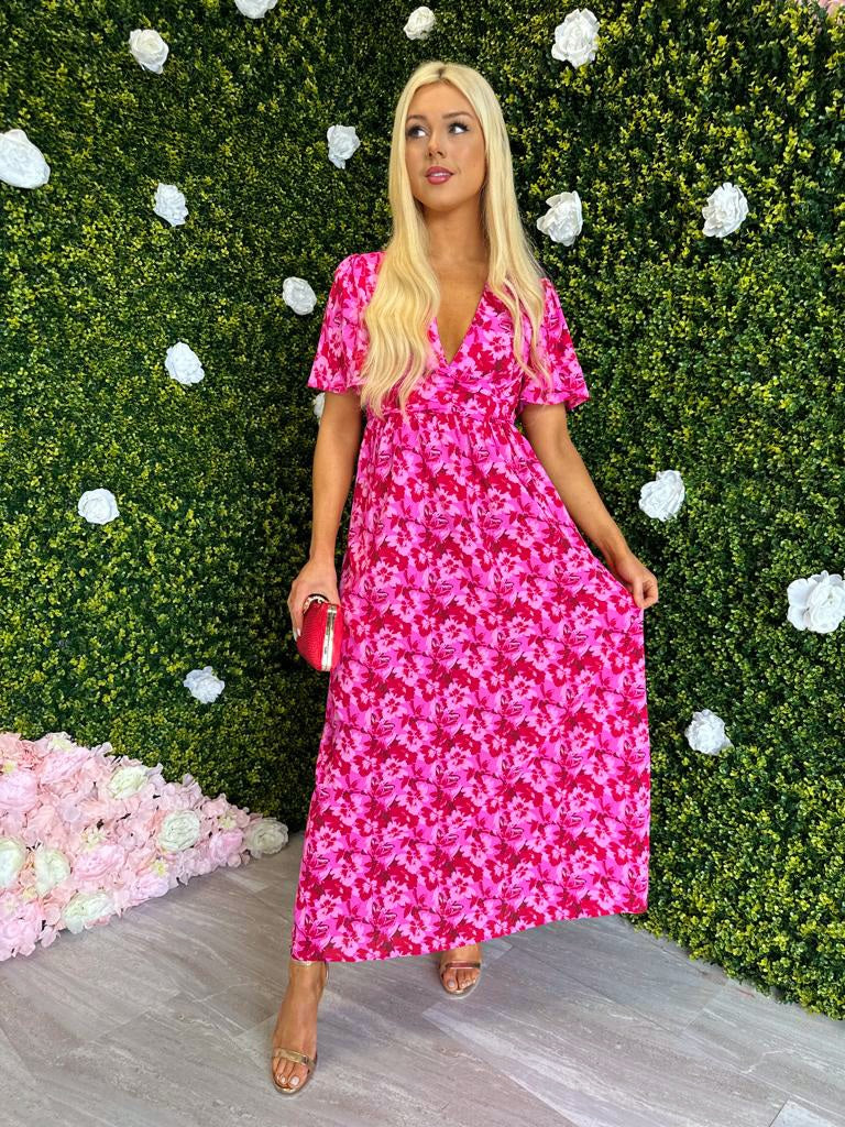 Yvette Midaxi Dress Pink