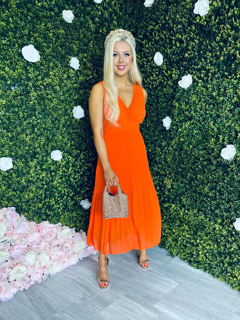 Keley Banded Dress Orange