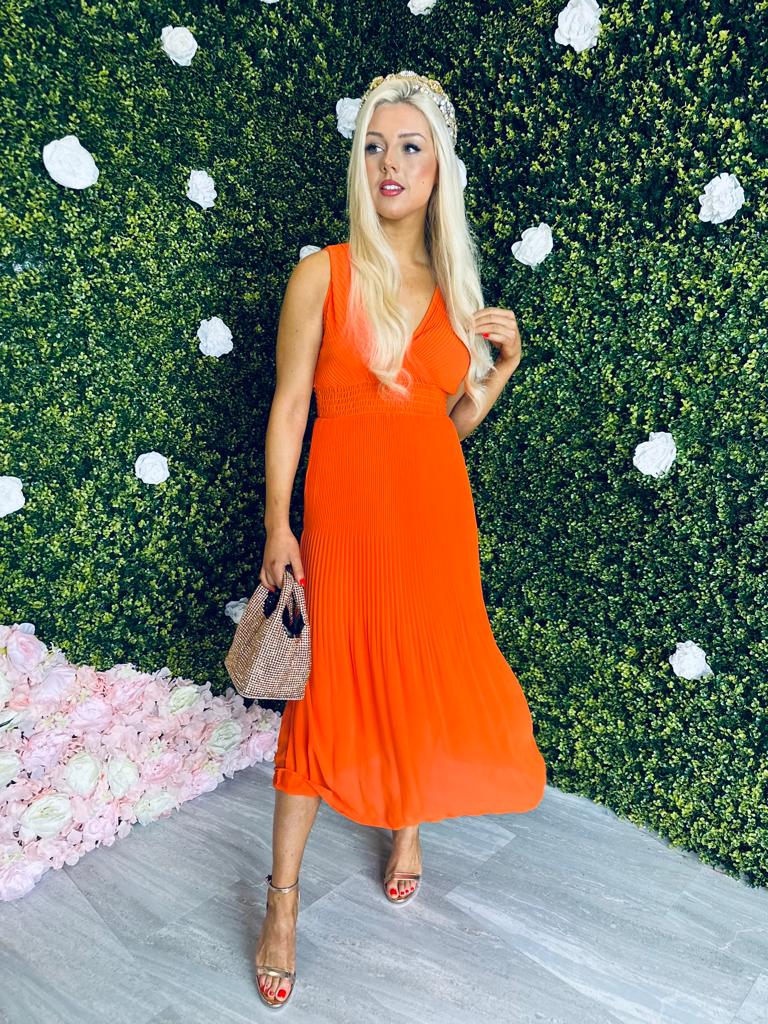 Keley Banded Dress Orange
