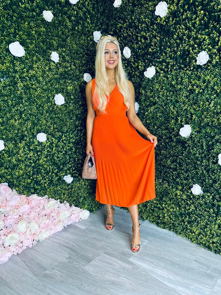 Keley Banded Dress Orange