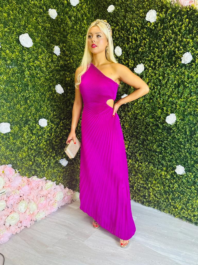 Mel Pleated Maxi Dress Orchid