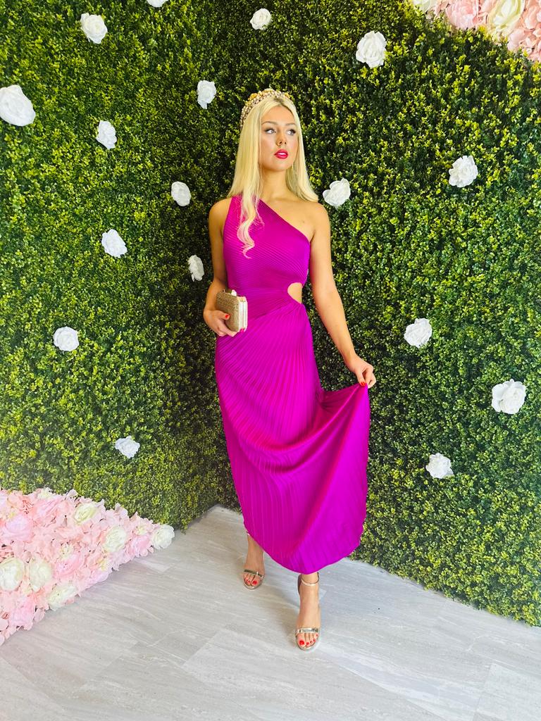 Mel Pleated Maxi Dress Orchid