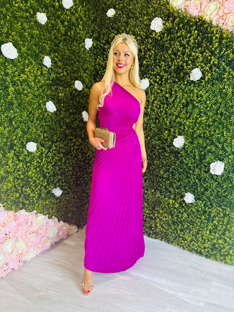 Mel Pleated Maxi Dress Orchid