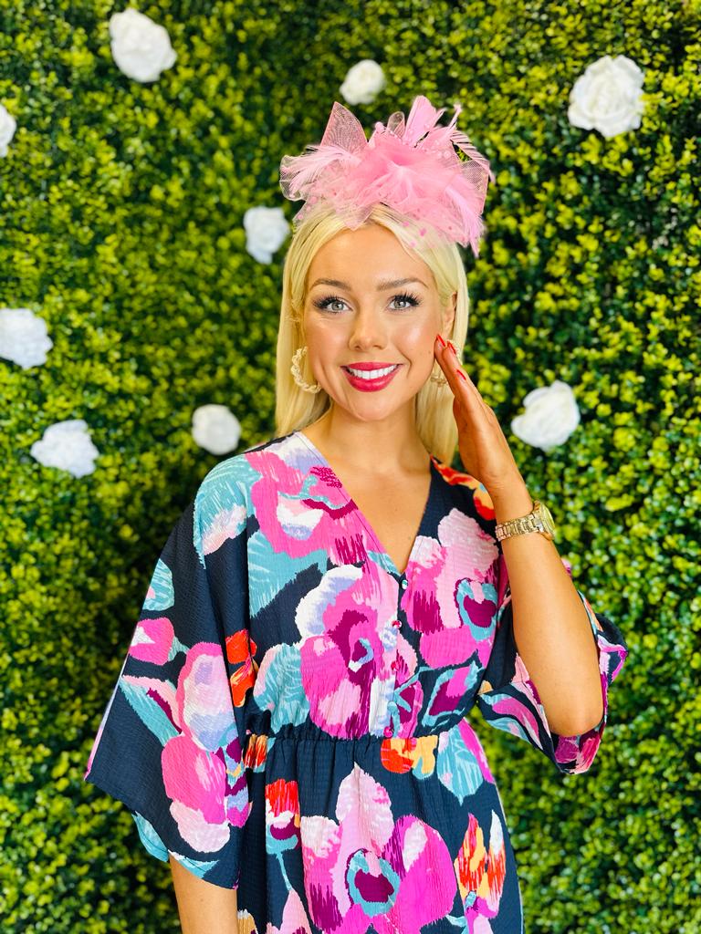 Josie Black Floral Tiered Midi Dress