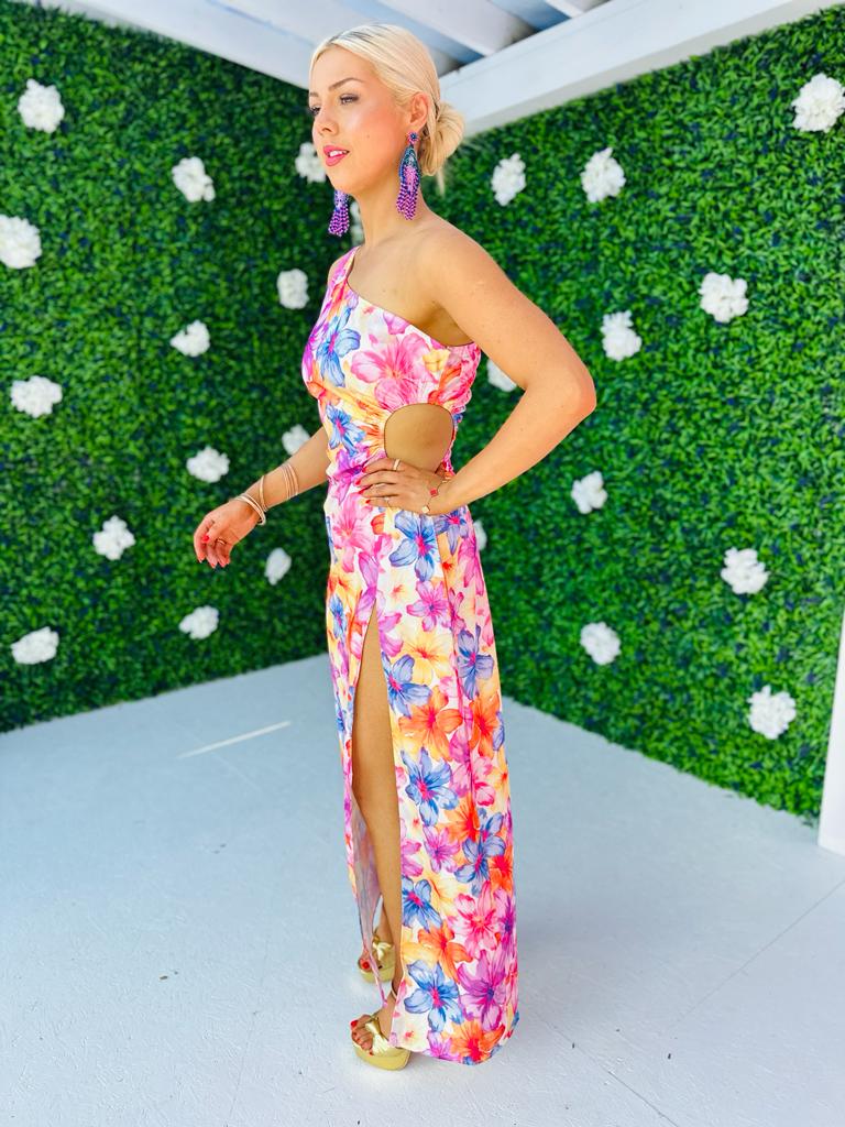 Bri Midi Dress Floral Rose