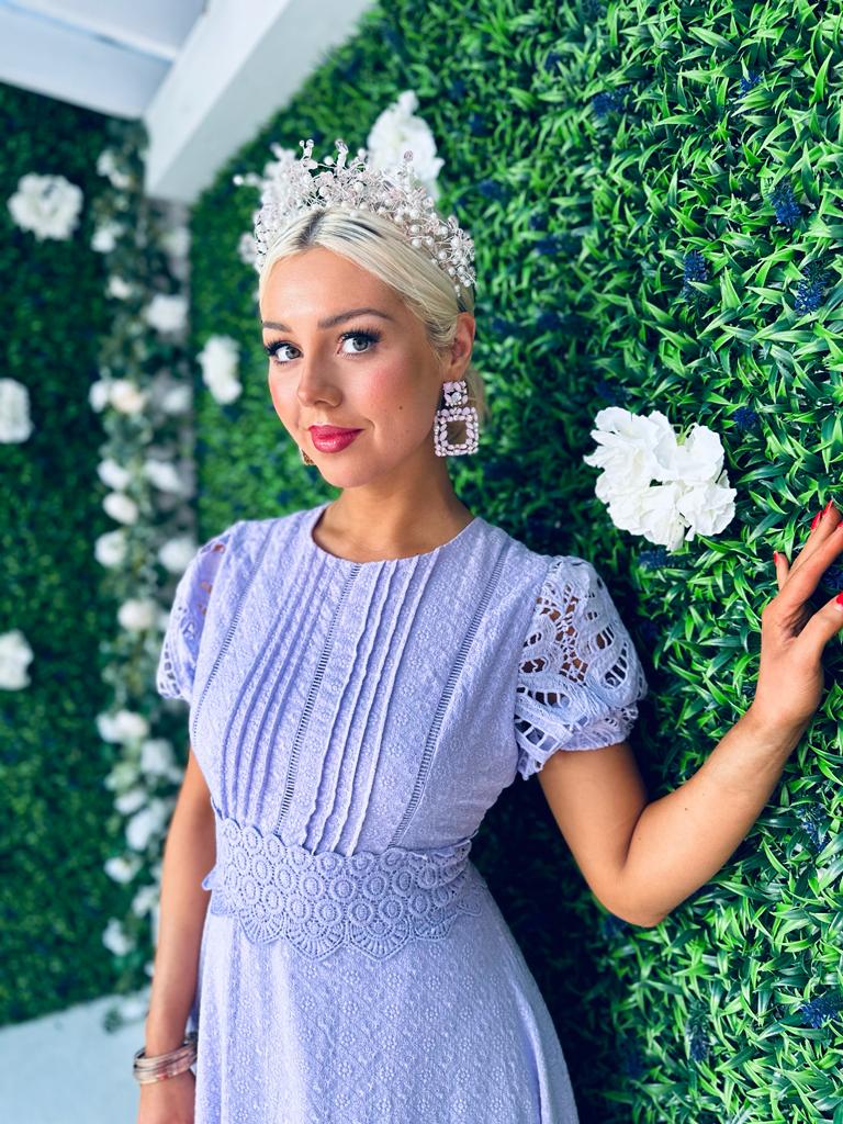 Zoe Crochet Maxi Dress Lilac