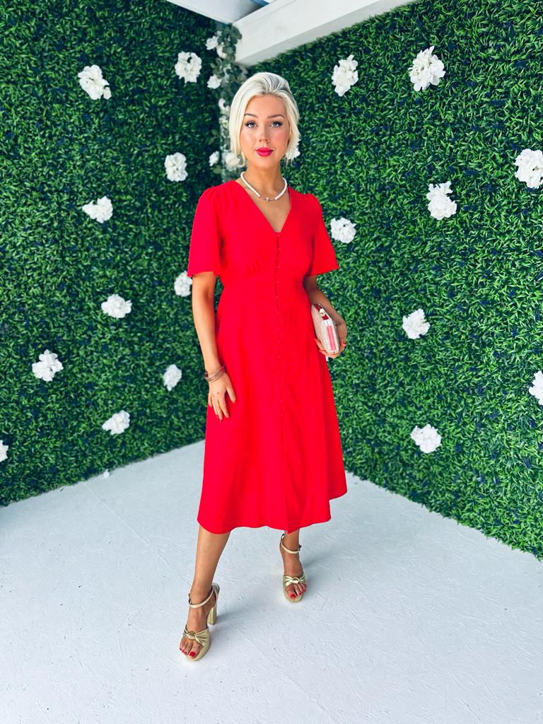 Ash Midaxi Dress Rouge