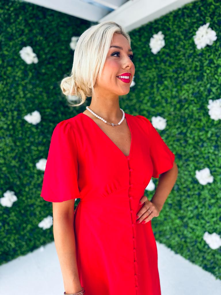 Ash Midaxi Dress Rouge