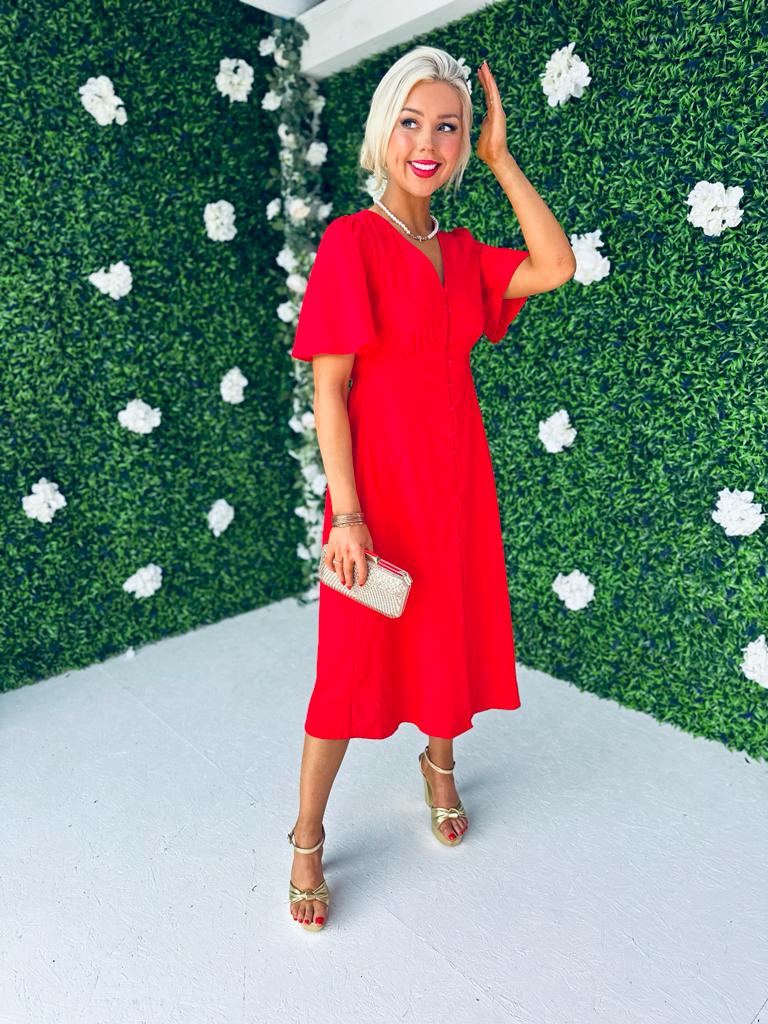 Ash Midaxi Dress Rouge