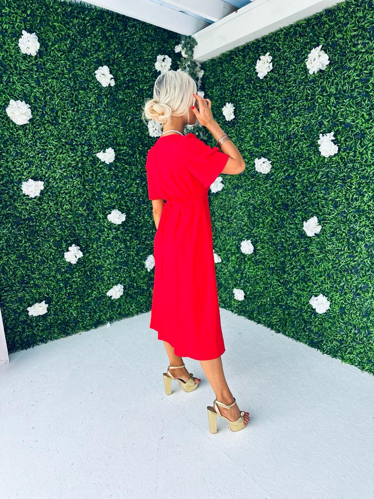 Ash Midaxi Dress Rouge