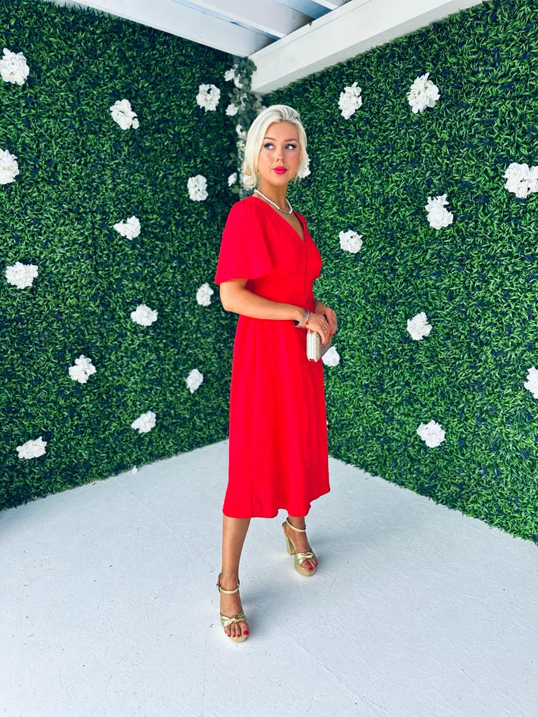 Ash Midaxi Dress Rouge
