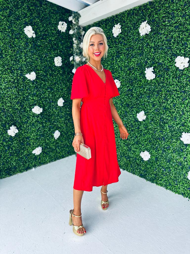 Ash Midaxi Dress Rouge