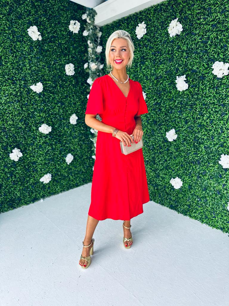 Ash Midaxi Dress Rouge