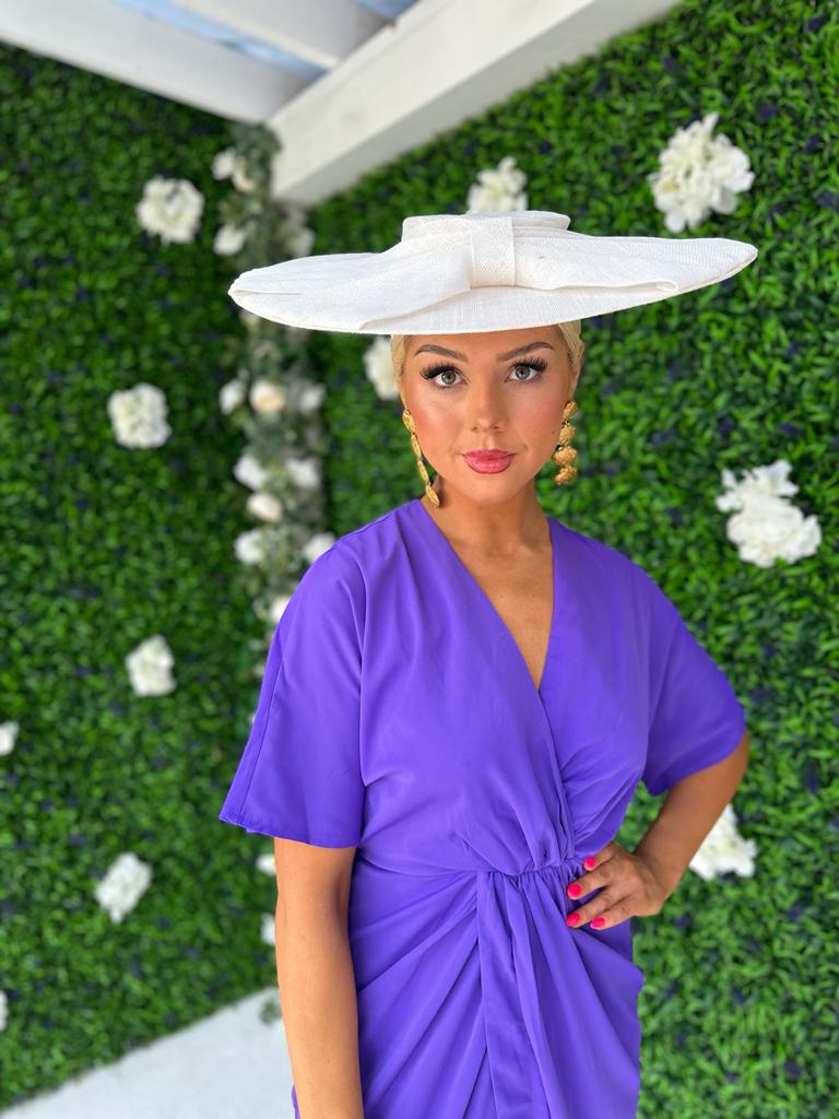 Zada Wrap Detailing Midi Dress Purple