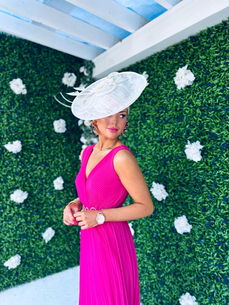 Rocco Pleated Dress Fuchsia