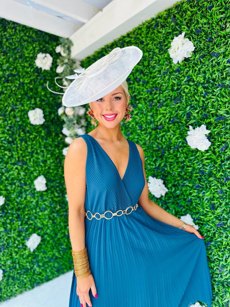Rocco Pleated Dress Teal