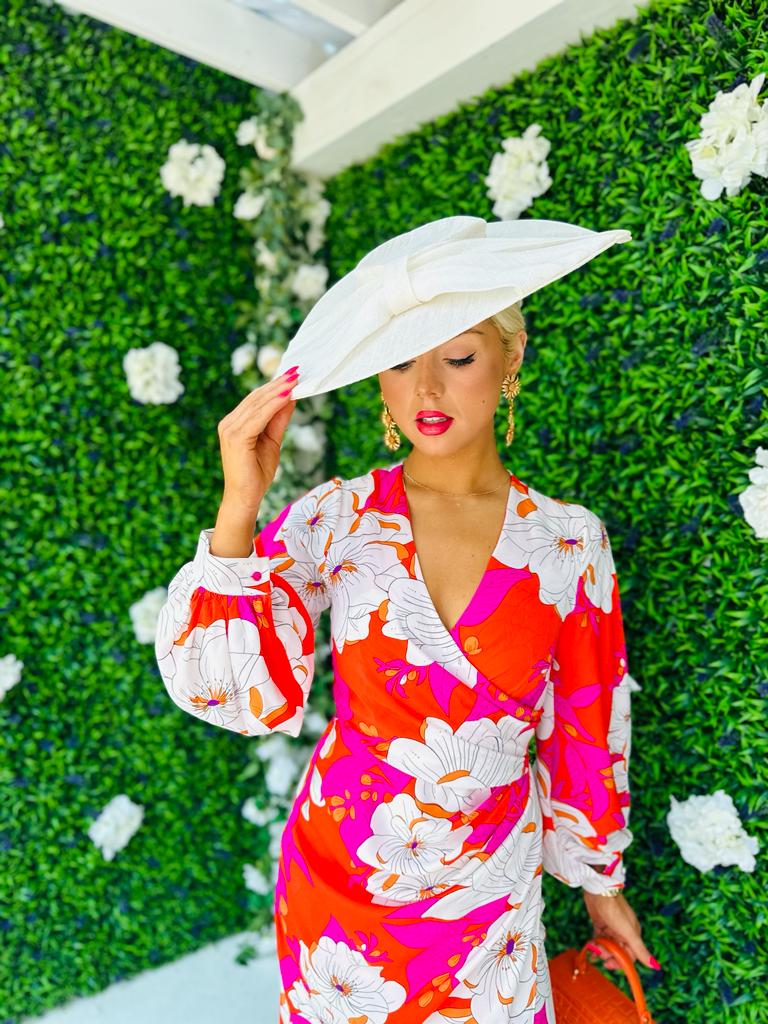 Elsa Asymmetric Dress Floral Red / Pink