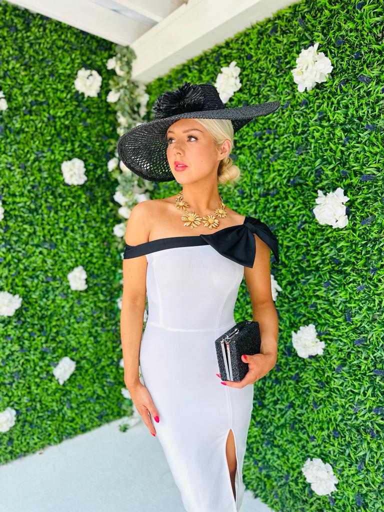 Melanie Bow Detail Midi Dress