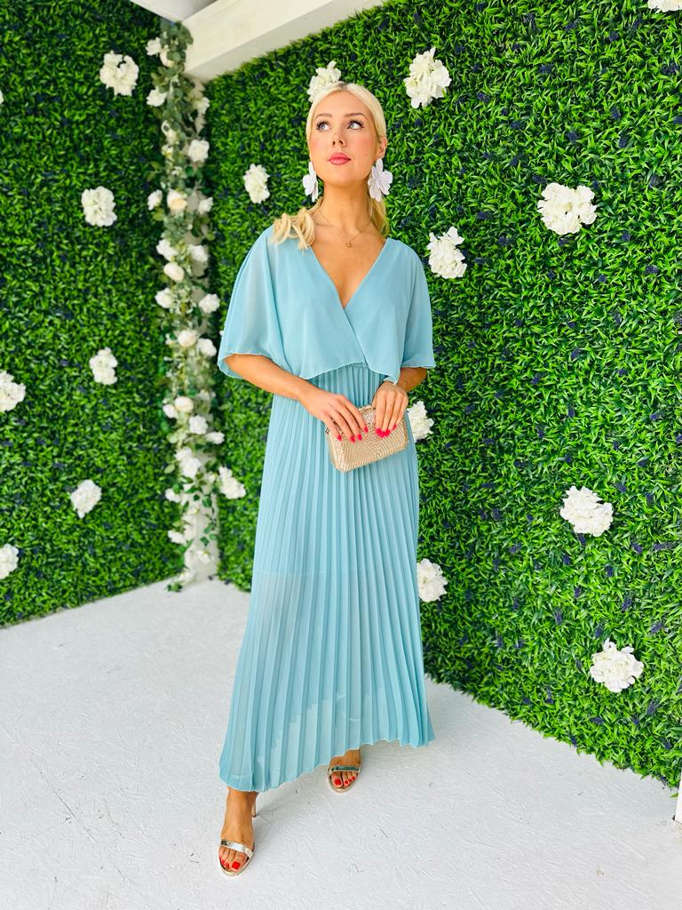 Sandra Pleated Maxi Dress Mint