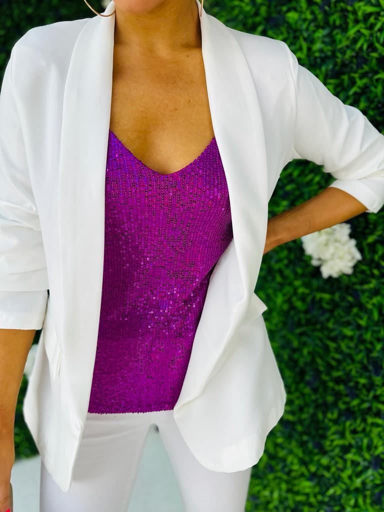 Pam Tailored Blazer White