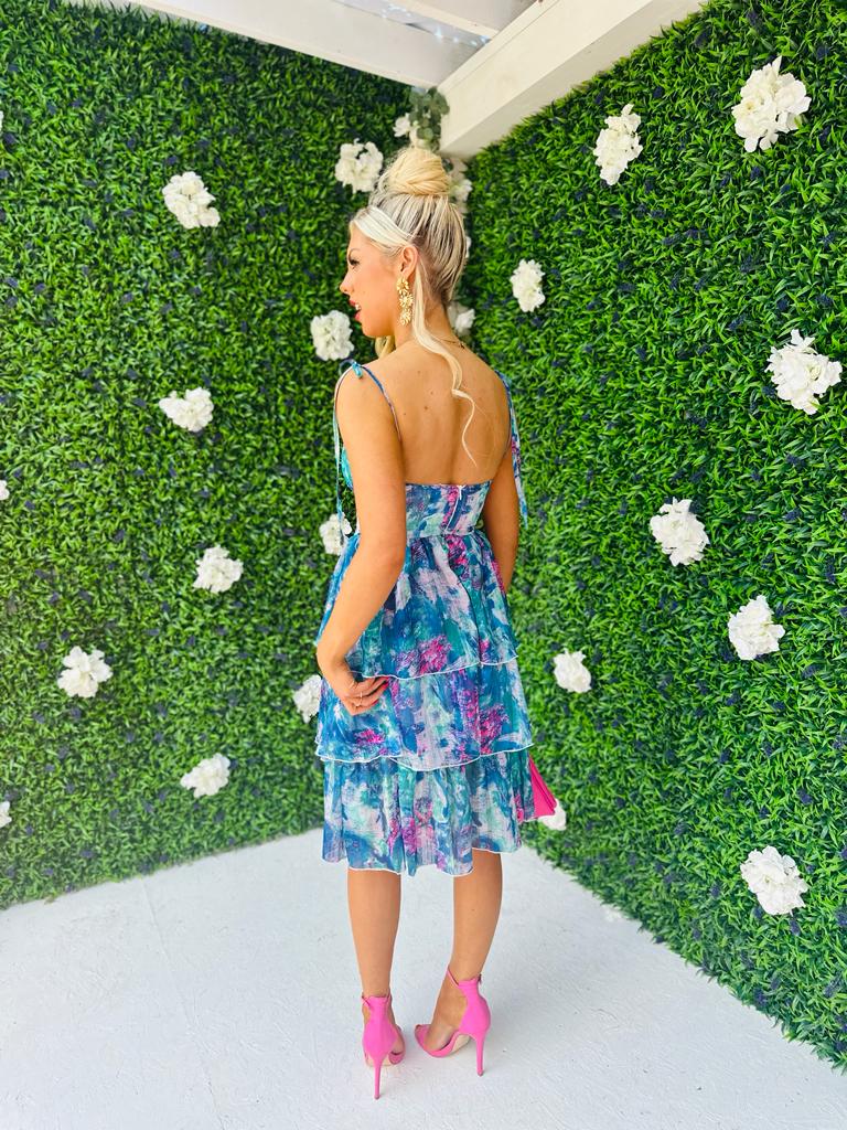 Baily Layered Dress Blue