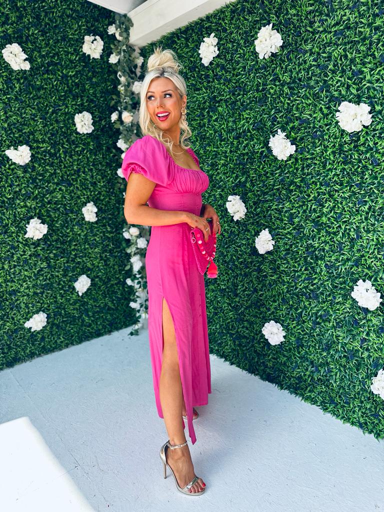 Valerie Detailed Maxi Dress Pink