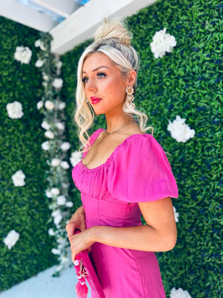 Valerie Detailed Maxi Dress Pink