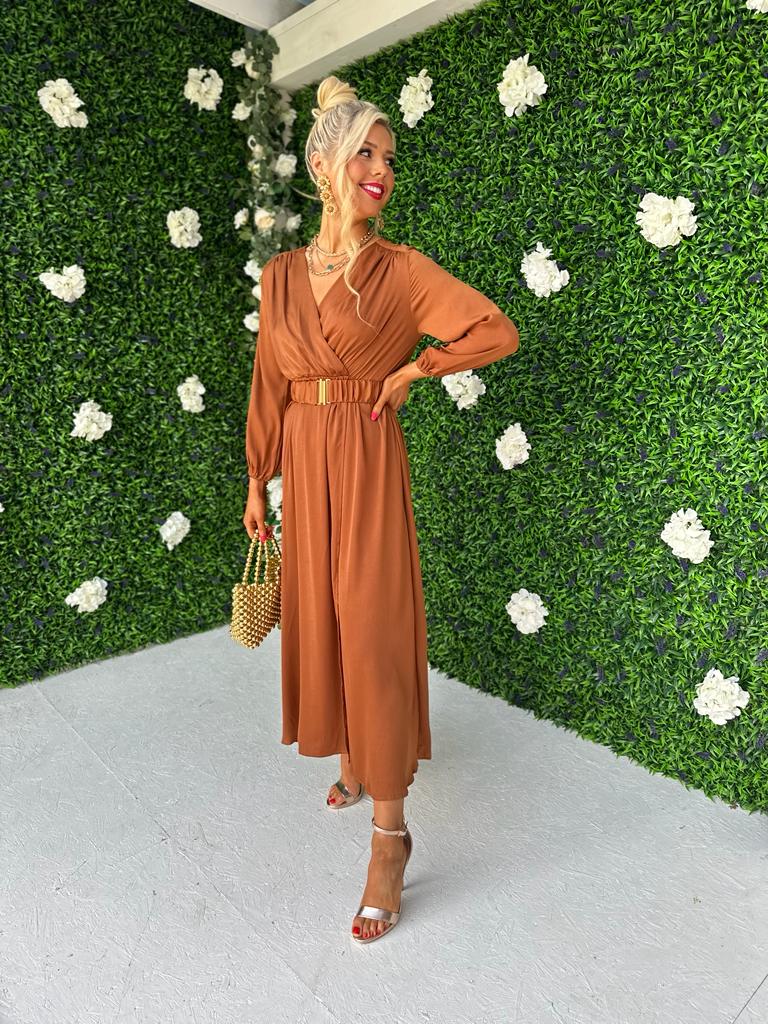 Noelle Belted Maxi Dress Hazel